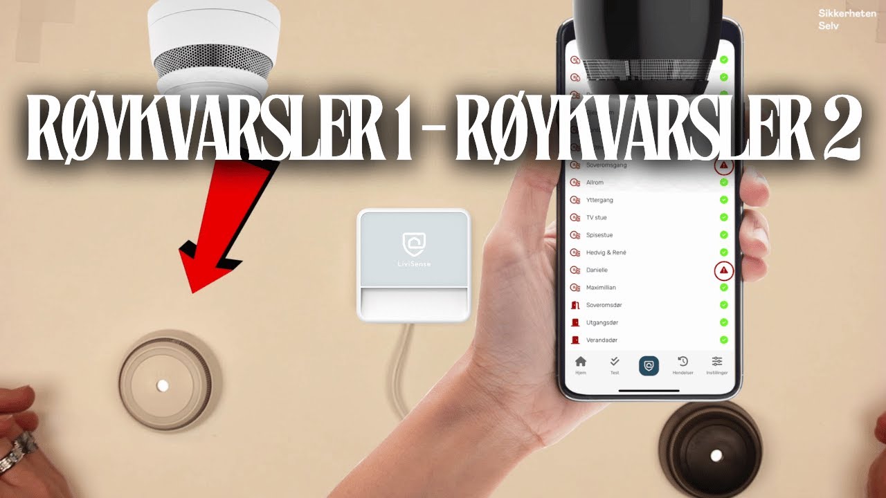 Works with Cavius - MHub | Røykvarsler 1 Røykvarsler 2❤️️🔔🔊🆘