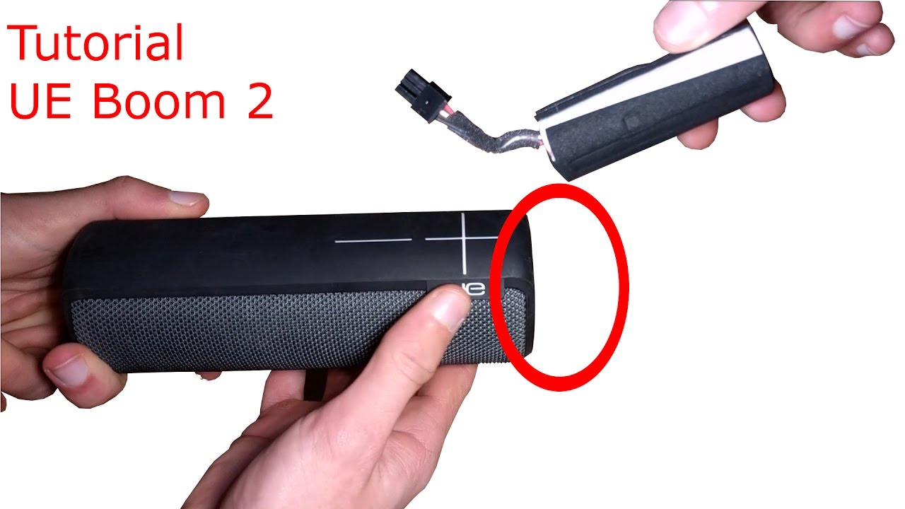 UE Boom 2 Öffnen (how to change battery/open up) [German]