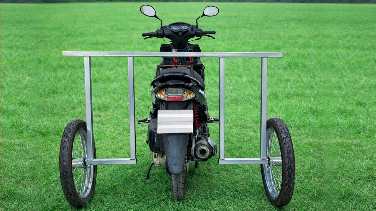 A farmer's simple idea has resulted in a fantastic cargo motorcycle.