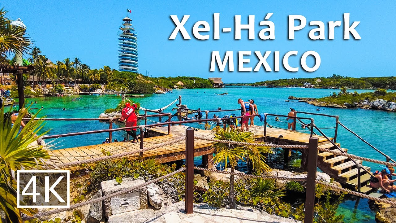 [4K] Xel-Ha - Aquatic Park in Riviera Maya - Mexico - Walking Tour