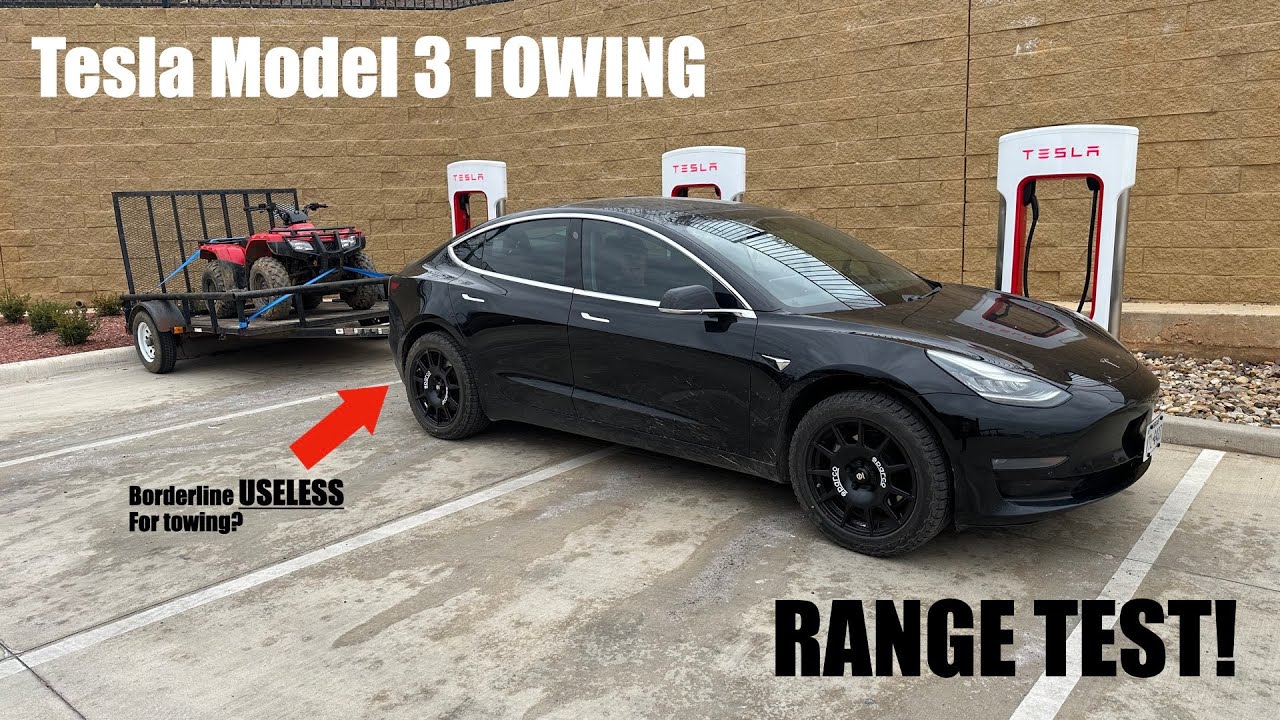 Is Towing with a Tesla ACTUALLY Practical? | Model 3 TOWING RANGE TEST!
