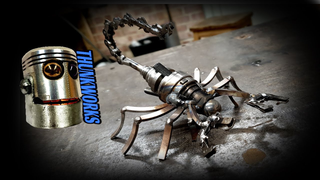 Scorpion welded metal sculpture