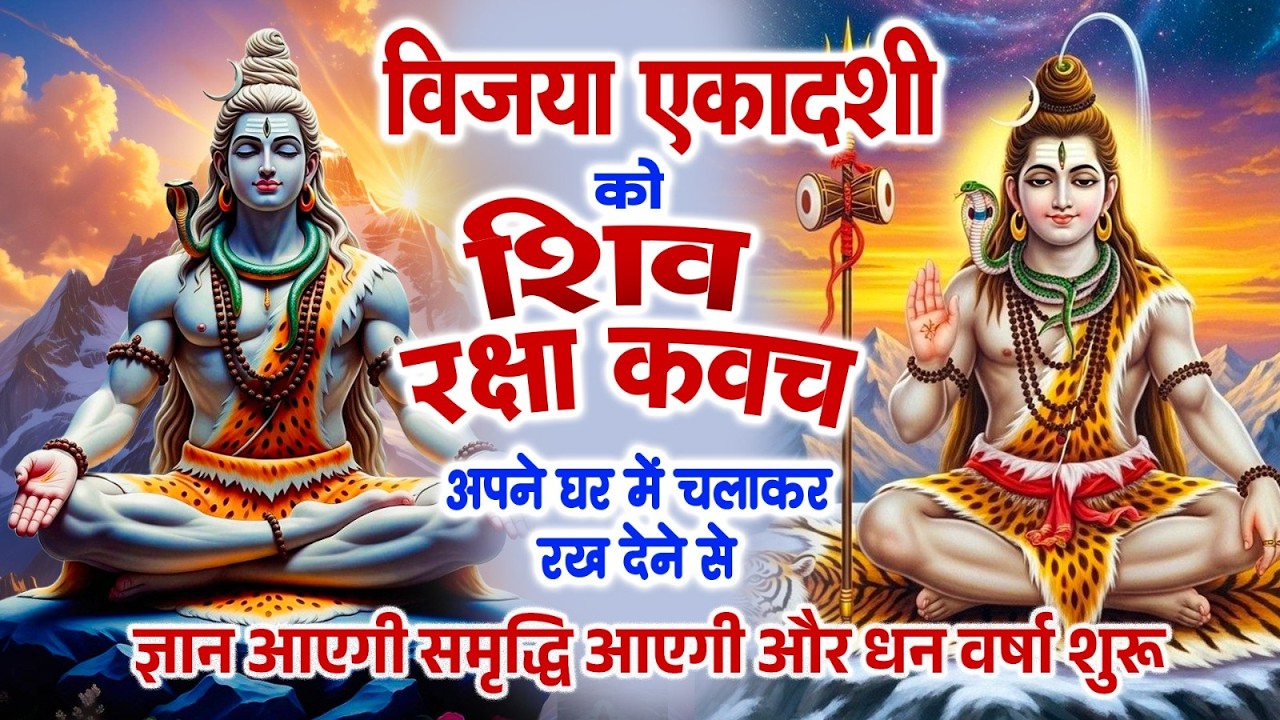 विजया एकादशी को शिव रक्षा कवच अपने घर में चलाकर रख देने से ज्ञान आएगी समृद्धि आएगी और धन वर्षा शुरू