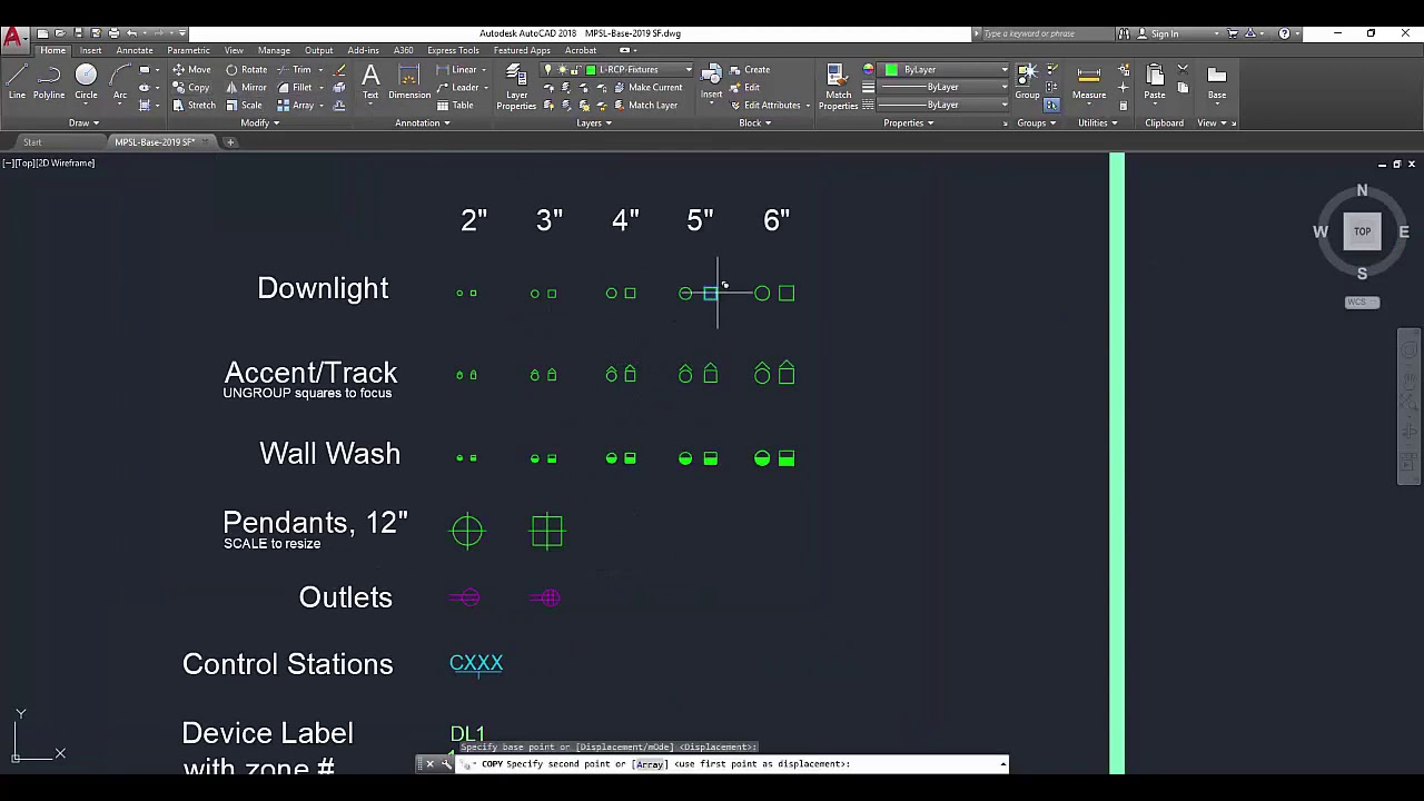 AutoCAD Dynamic Blocks for Lighting