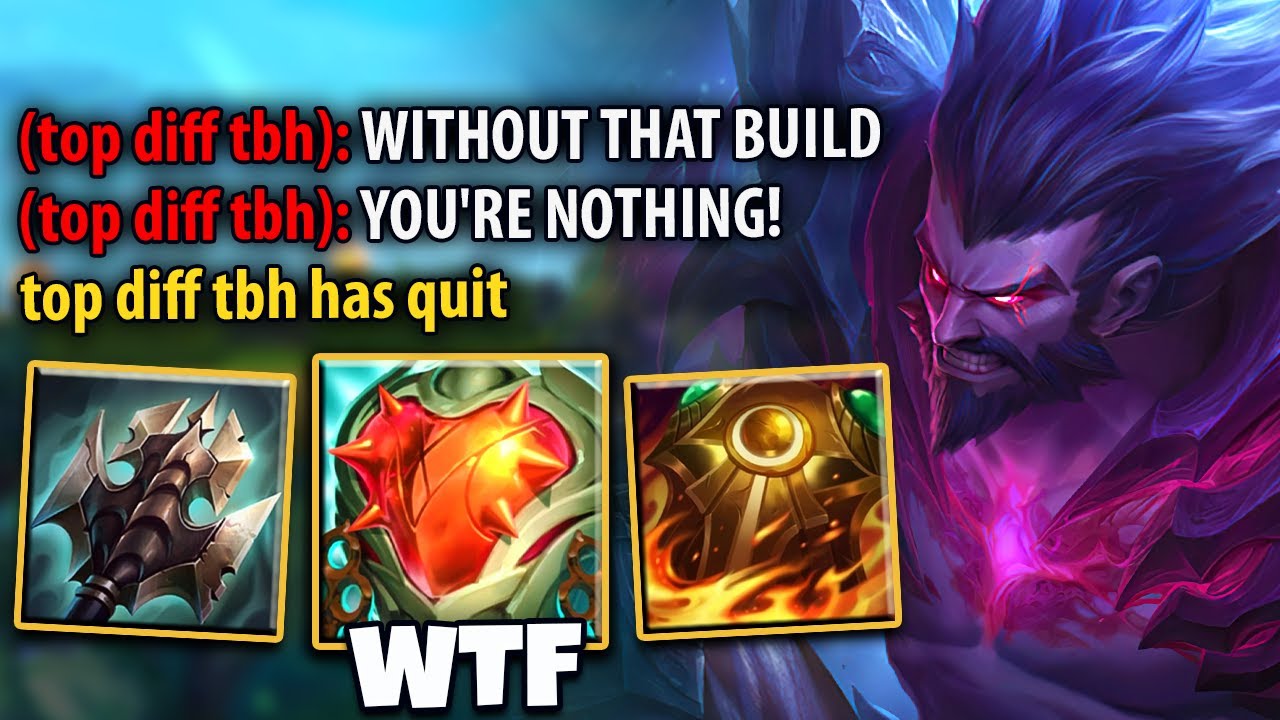 NEW INFINITE HP TRYNDAMERE BUILD MADE THEIR TOP RAGE QUIT!