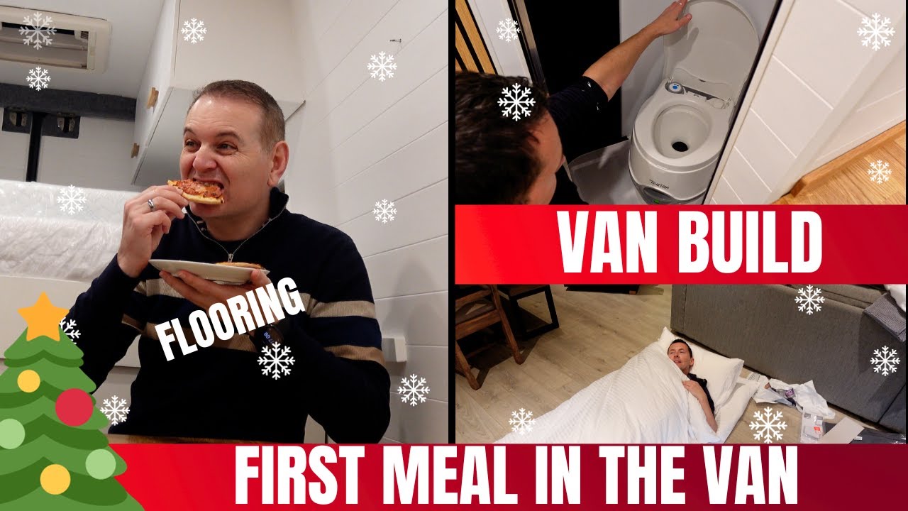 VAN BUILD FIRST TIME USING THE OVEN AND THE TOILET IS WORKING !