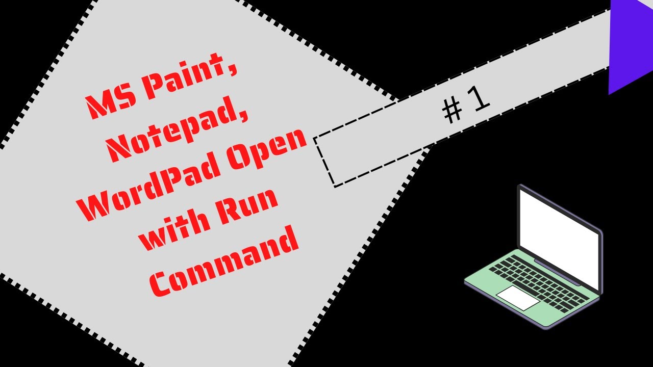 How to Open MS Paint, Notepad and WordPad with Run Command..||2022|| tips and trick...