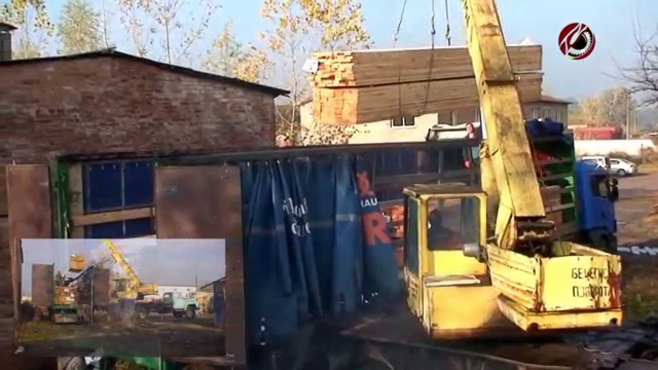 Погрузка пиломатериалов в авто-транспорт (TIR). Объем загрузки-30 м3, вес-22 т., время-18 минут