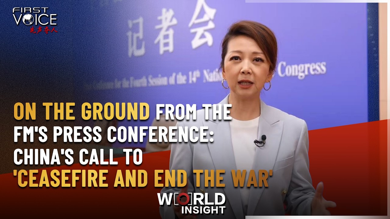 On the ground at FM's press conference: China's call to 'cease fire and end the war'
