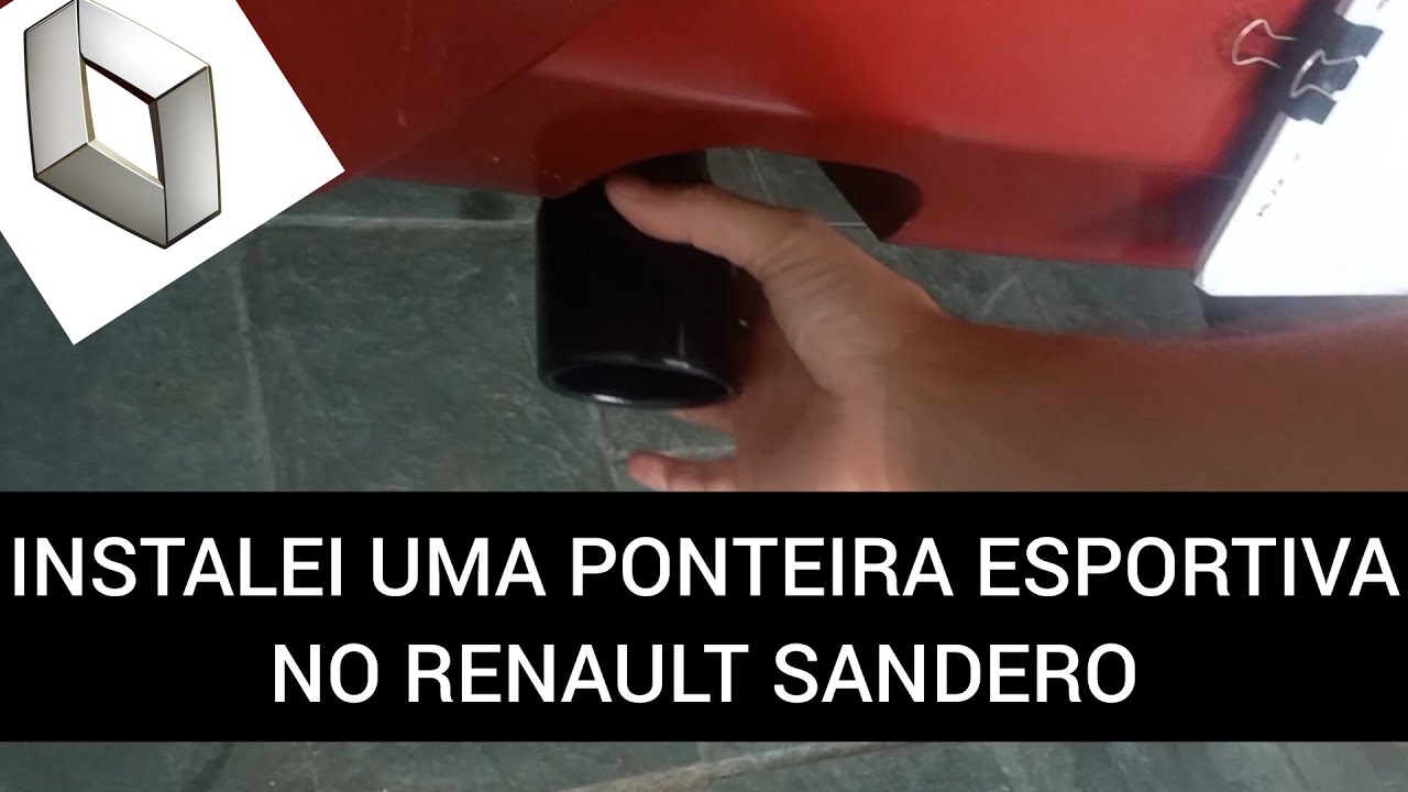 COLOQUEI UMA PONTEIRA ESPORTIVA NO ESCAPAMENTO DO RENAULT SANDERO