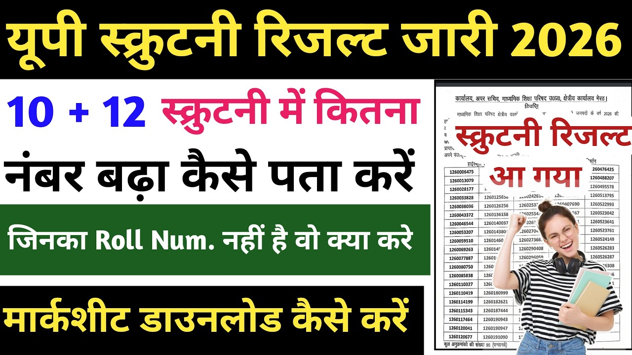 up board scrutiny result 2026 download | jinka roll number nahi aya hai to kya kare