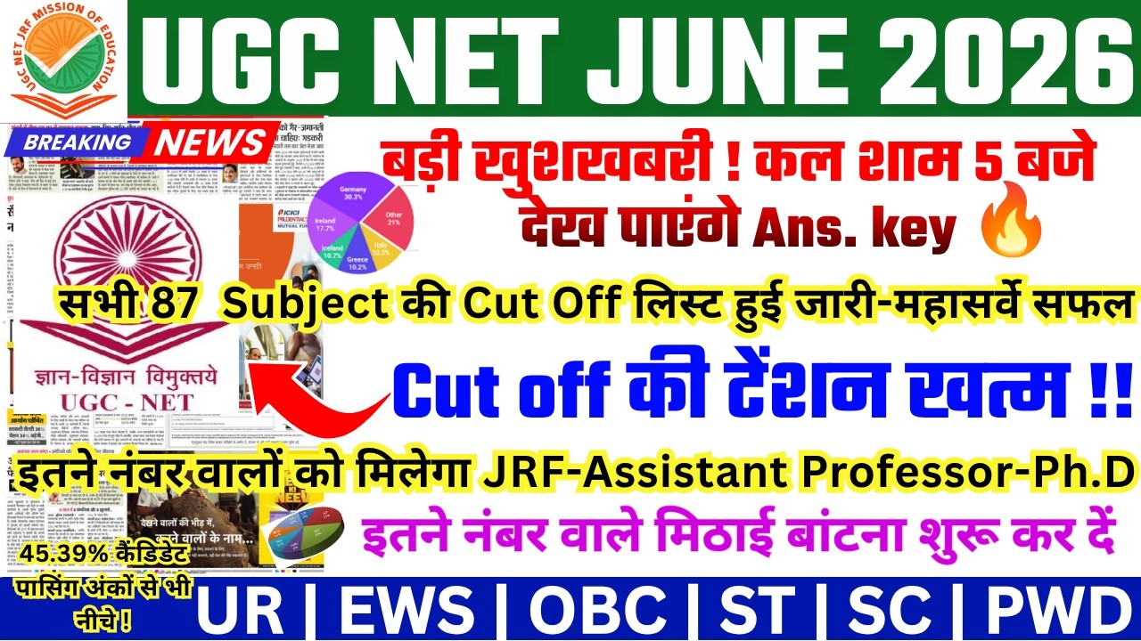 UGC NET Answer Key 2026 June | UGC NET Cut OfF 2026 | UGC NET Cut Off Kaise Banta Hai | UGC NET NEWS