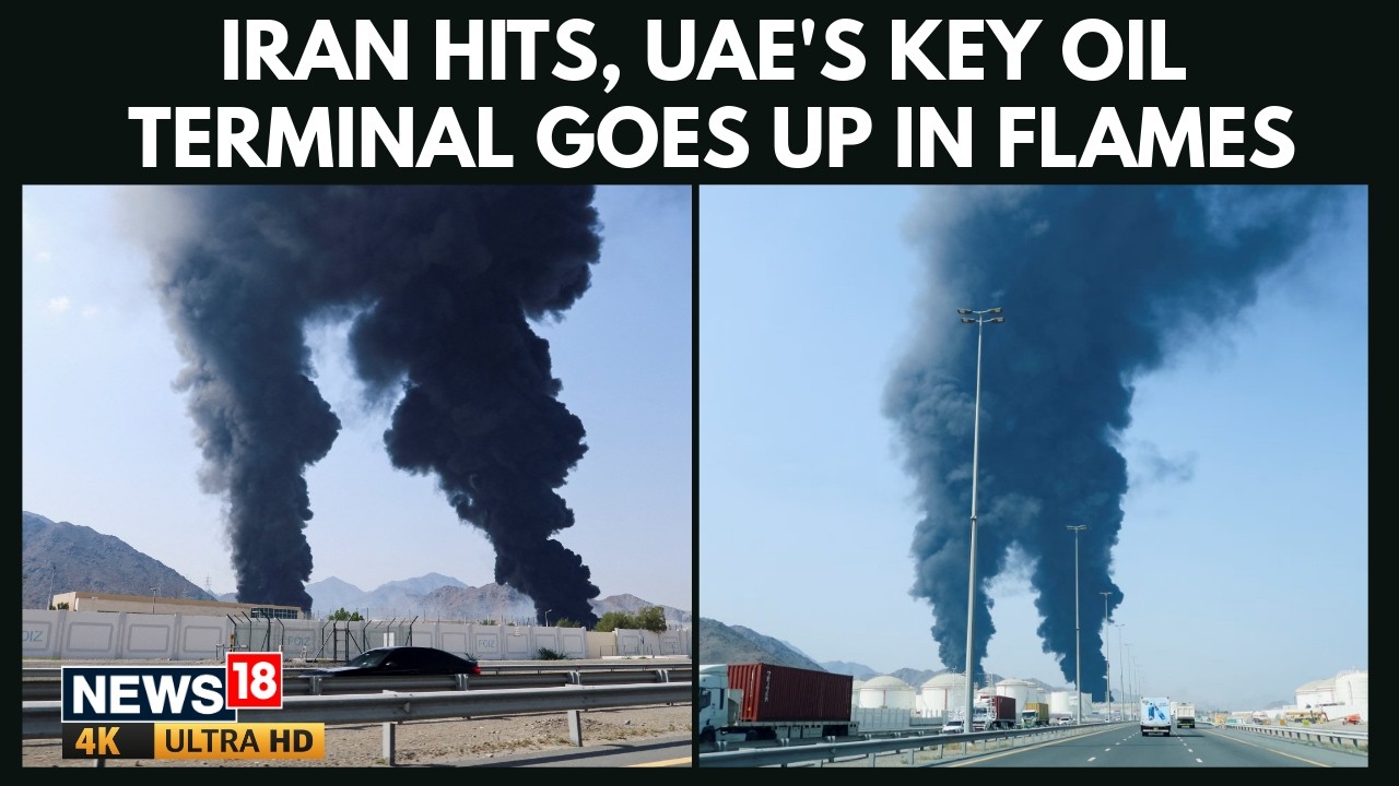 Iran Strikes UAE Oil Terminal in Fujairah, Triggering Massive Blaze and Halting Key Exports | 4K