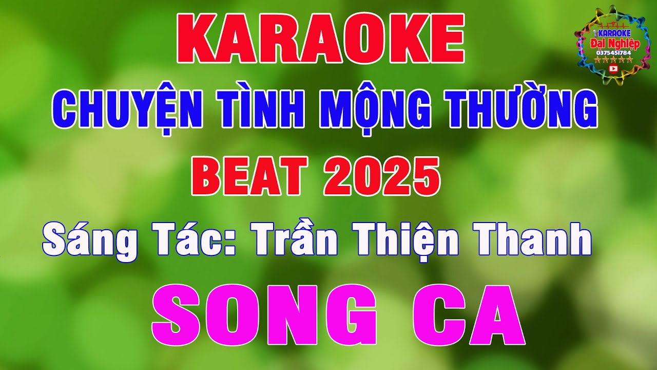 Chuyện Tình Mộng Thường Karaoke Song Ca Nhạc Sống || Karaoke Đại Nghiệp