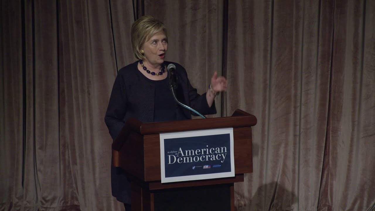 Former US Secretary of State, Hillary Clinton - In Defense of American Democracy