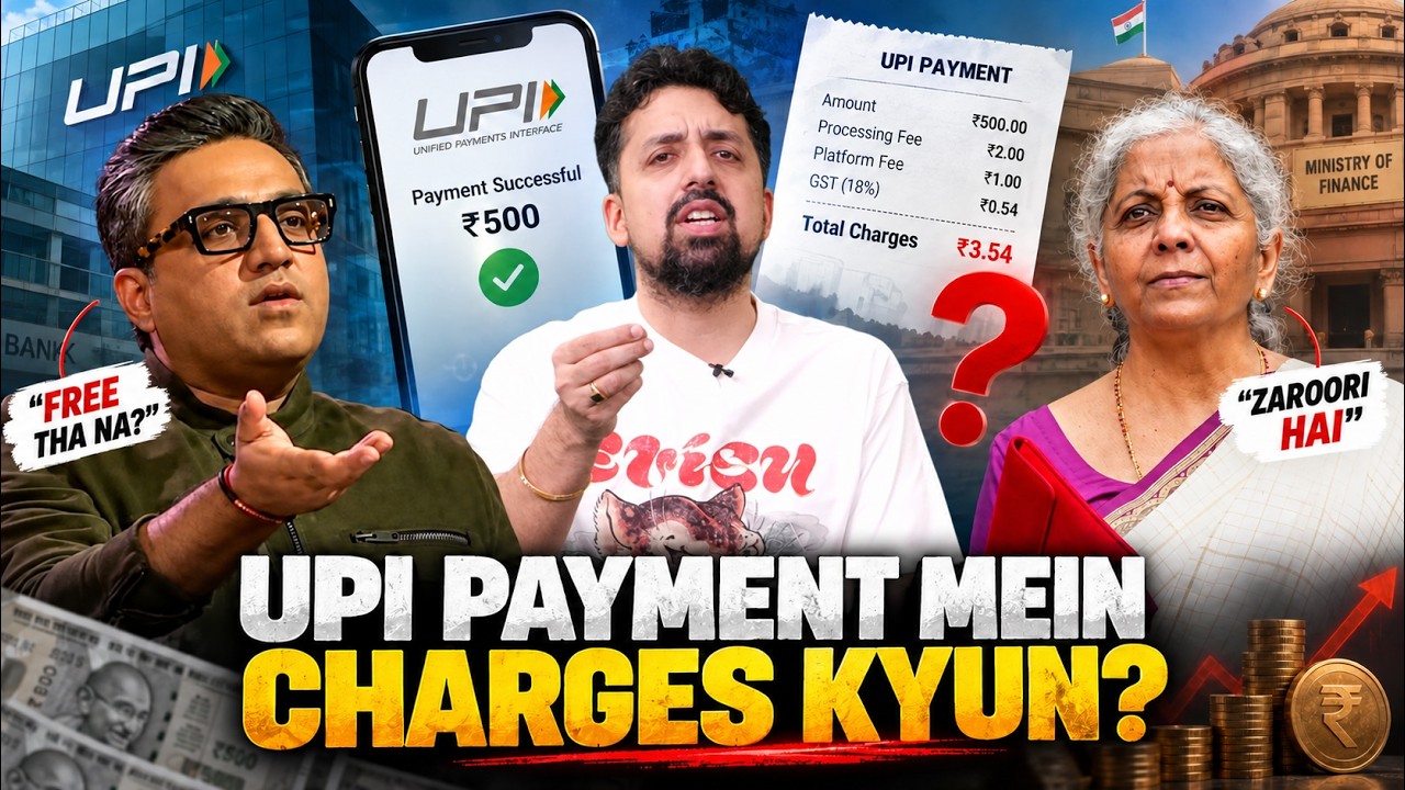 UPI PAYMENT MEIN CHARGES KYUN? ASHNEER GROVER QUESTIONS GOVERNMENT! #upi #ashneergrover #paytm