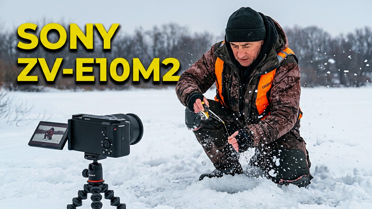 Трудовая зимняя рыбалка с Sony ZV E10M2 | VLOG