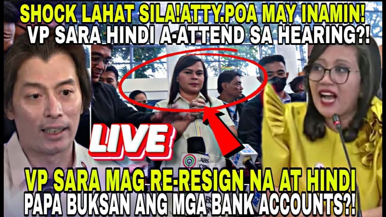 VP SARA DUTERTE MAG RERESIGN NALANG,AYAW PA BUKSAN ANG MGA BANK ACCOUNTS?!