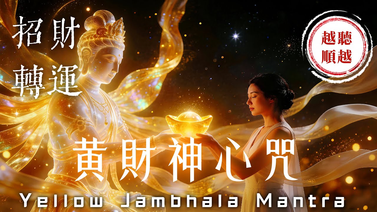 《黃財神心咒》深度療癒 3小時｜心想事成財源廣進｜財神來到我家門｜助您願望圓滿、恭喜發財、消除業障、免除經濟壓力與困境、迎接財神加持｜Yellow Jambhala Mantra