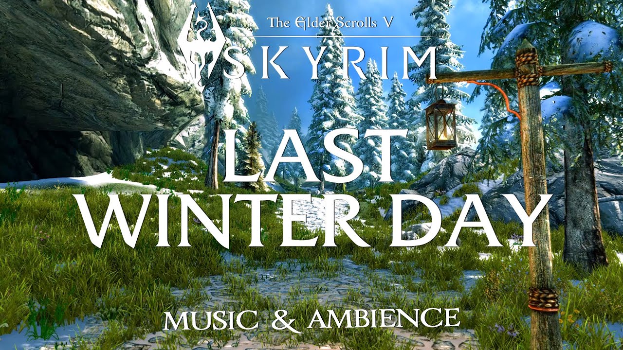 Last Winter Day in Skyrim | Calm Early Spring Atmosphere | Elder Scrolls Ambience