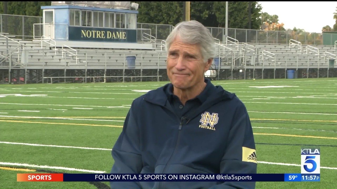 KTLA 5 SPORTS Notre Dame HS football coach Kevin Rooney