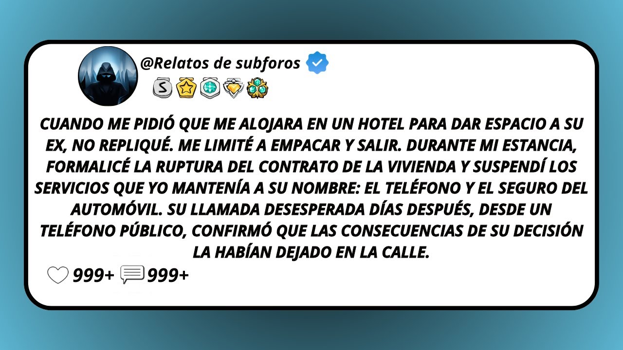 Cuando Me Pidió Que Me Alojara En Un Hotel Para Dar Espacio A Su Ex, No Repliqué. Me Limité A...