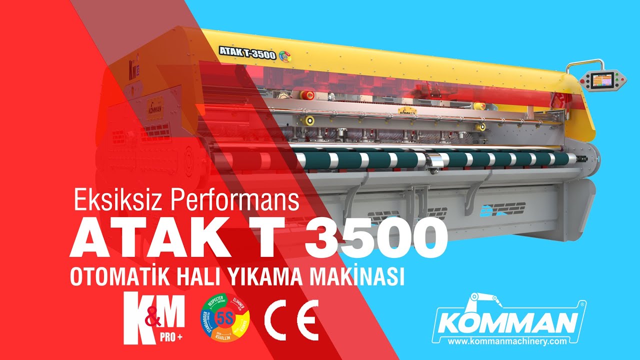 Komman Atak T 3500 Endüstriyel Halı Yıkama Makinası