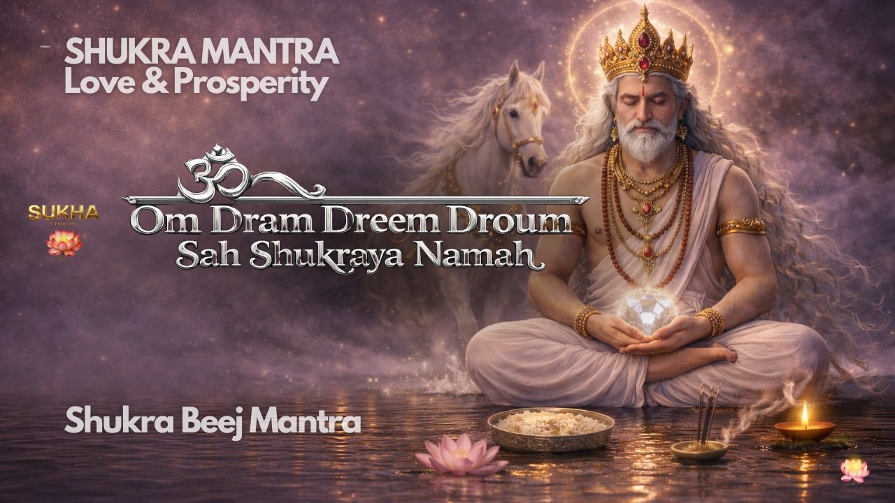 Shukra Beej Mantra | Om Dram Dreem Droum Sah Shukraya Namah (108 Times) | Venus Mantra for Love