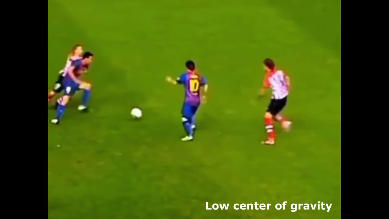 Messi's low center of gravity