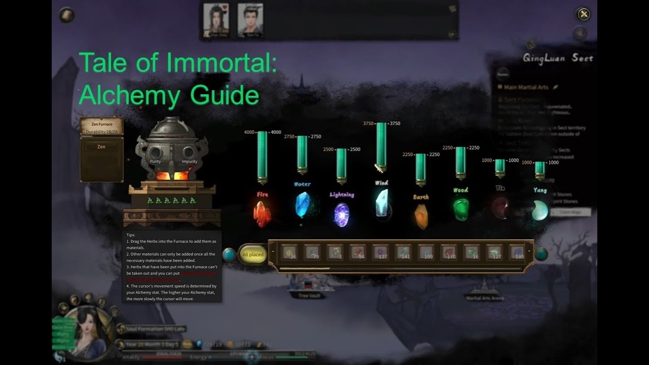 Tale of Immortal: Alchemy Guide 鬼谷八荒 炼药攻略