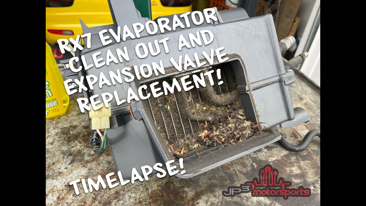 RX7 LHD USDM Denso Evaporator Clean Out & Expansion Valve Replacement Timelapse!!