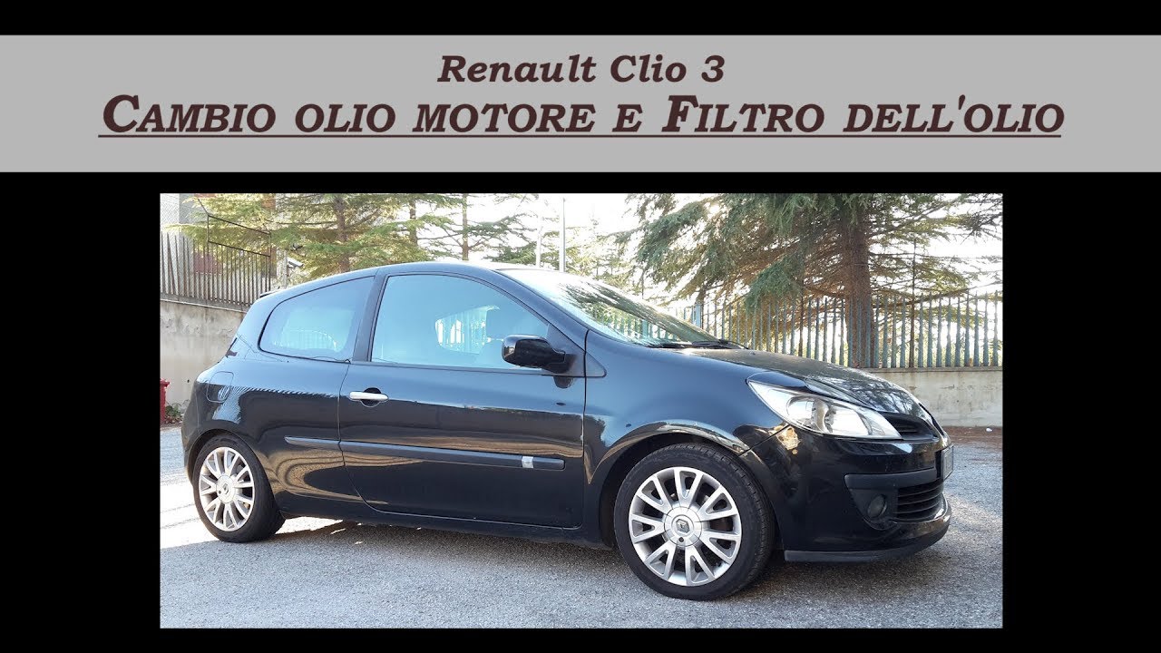 Cambio olio motore e filtro dell'olio su Renault Clio 3 (1.5 dCi)