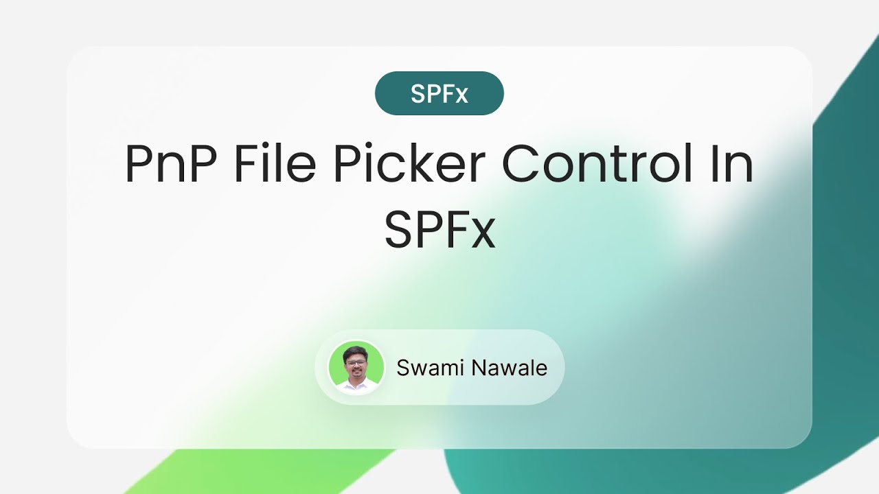 PNP Property Pane Control: File Picker in SharePoint Framework (SPFx)