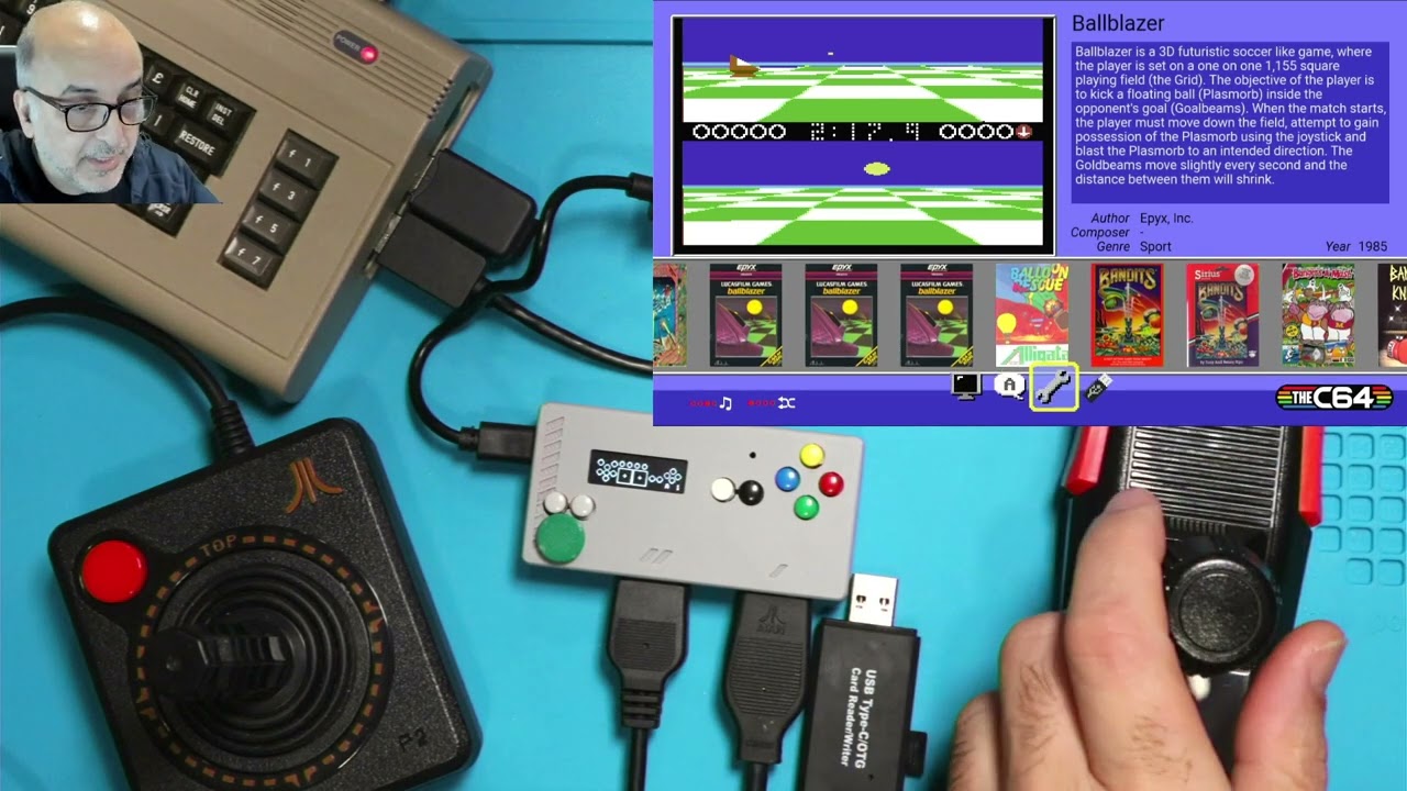 Atari Joysticks with C64 Mini or Maxi with iCode Duo USB adapter for multiplayer play