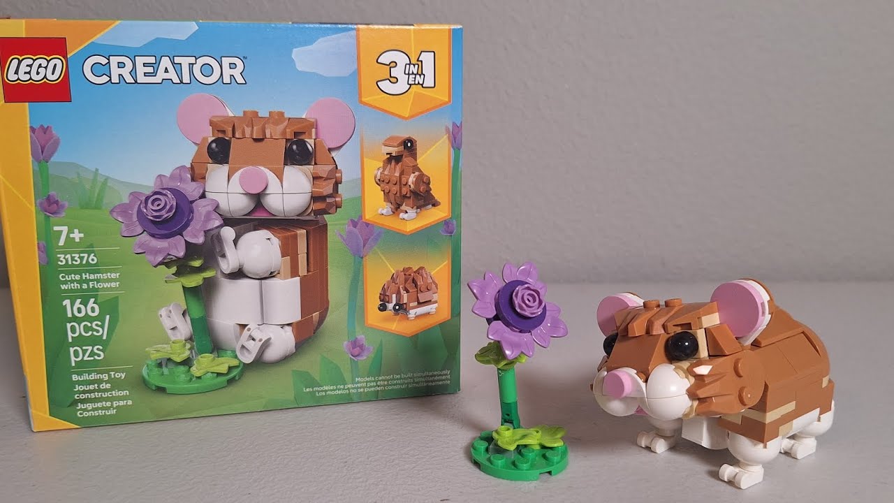 LEGO Cute Hamster With a Flower 31376