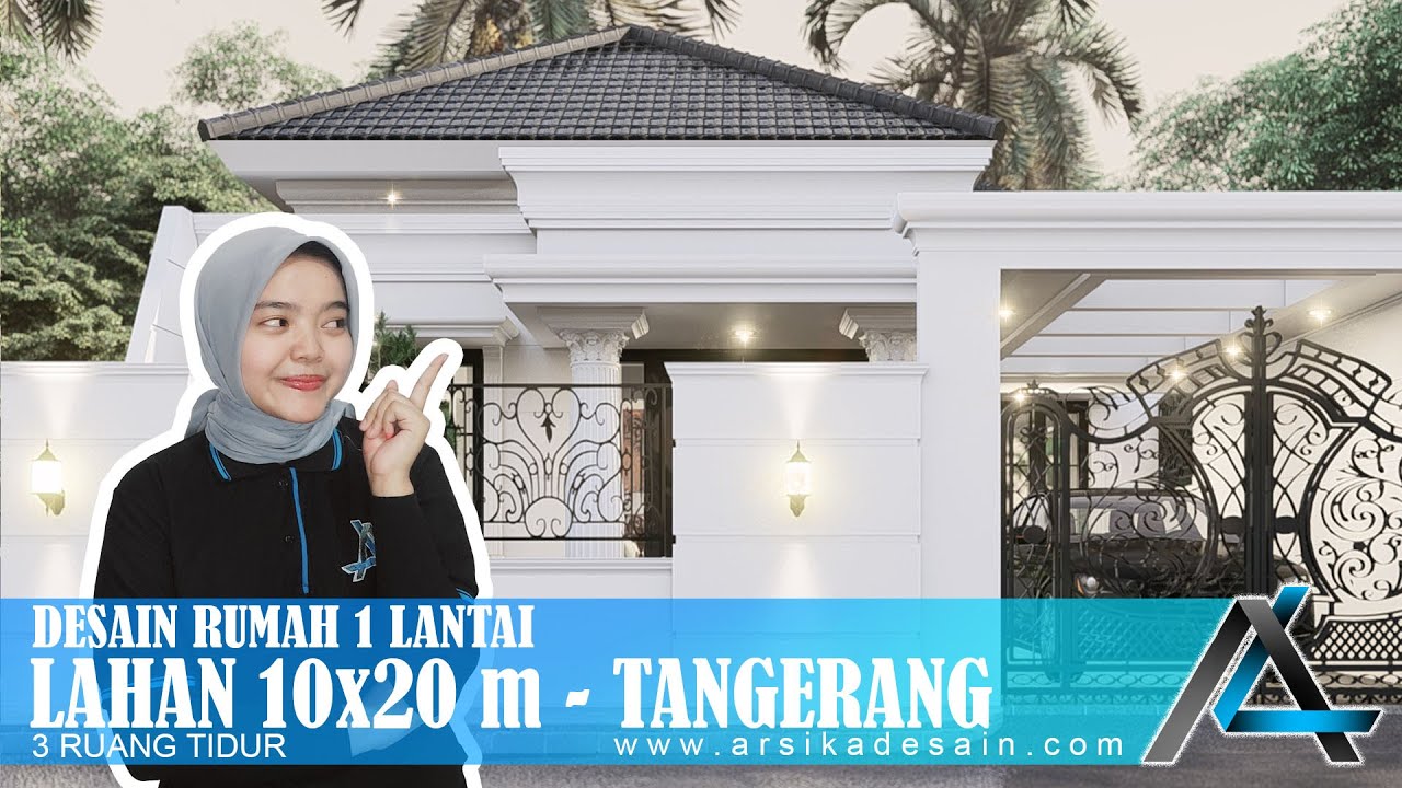 DESAIN RUMAH 10 X 20 METER I TANGERANG - RUMAH KLASIK MODERN #arsitekjakarta #arsikajakarta