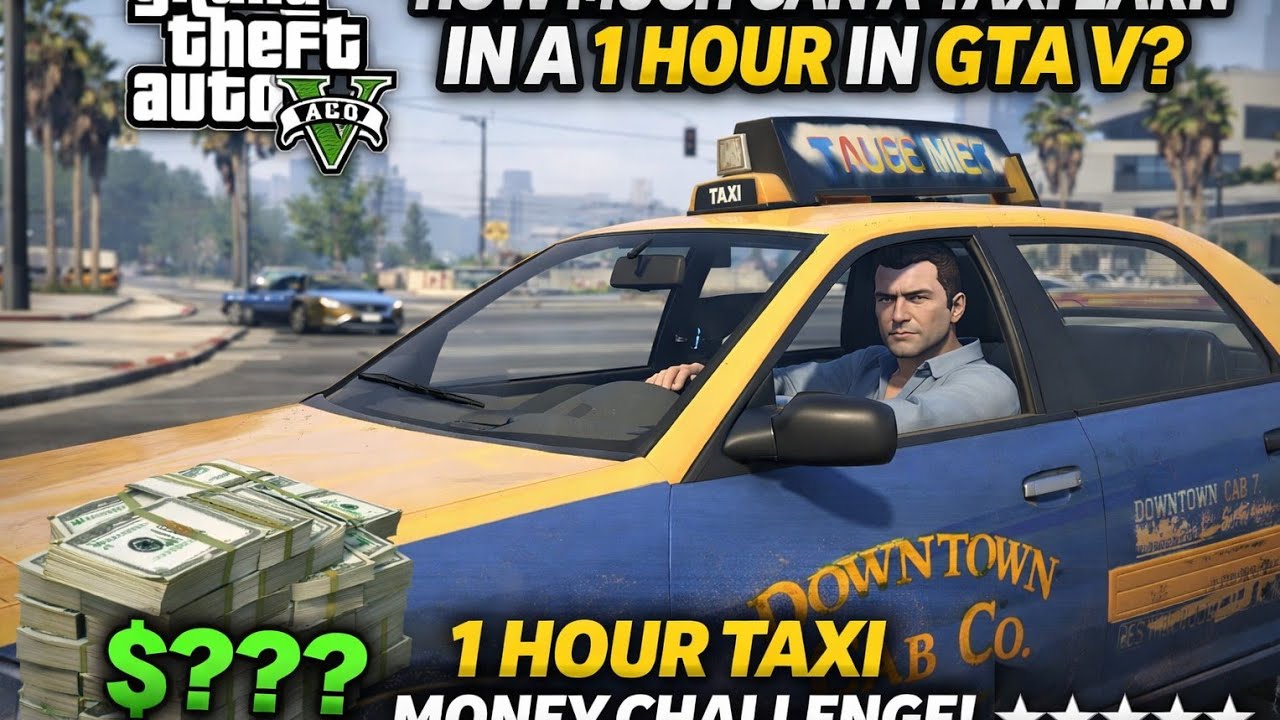 Michael Drive Taxi GTA 5 