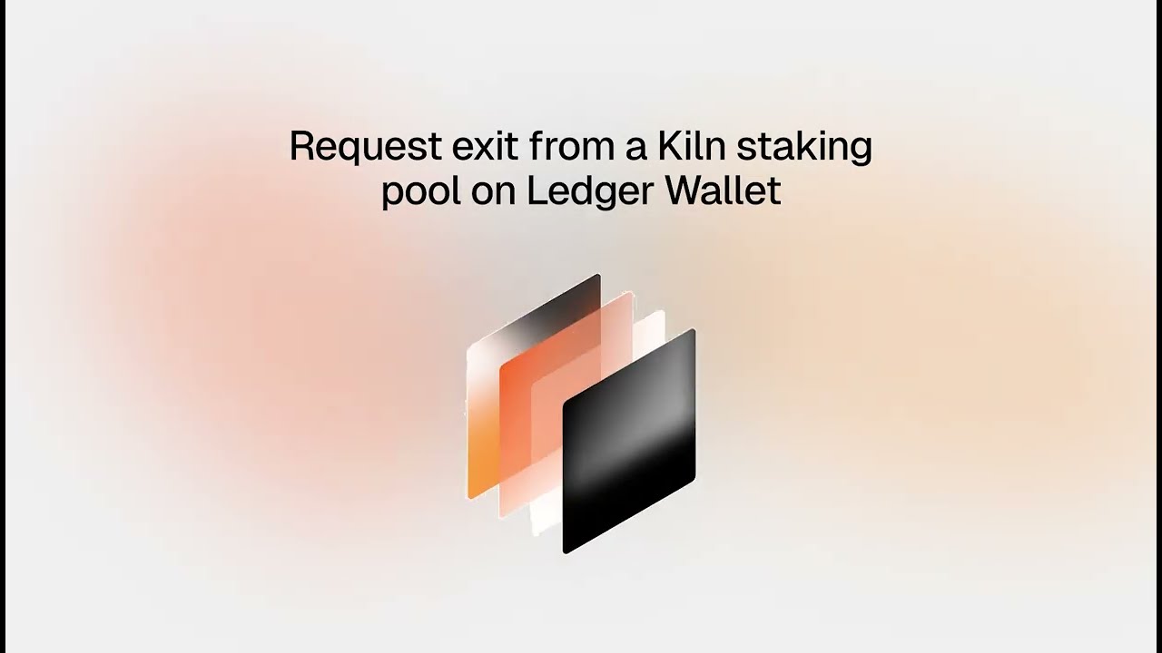 Request exit from a Kiln staking pool on Ledger Wallet