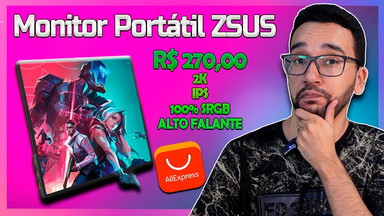 No Brasil custaria R$600! Monitor Portátil ZSUS 14