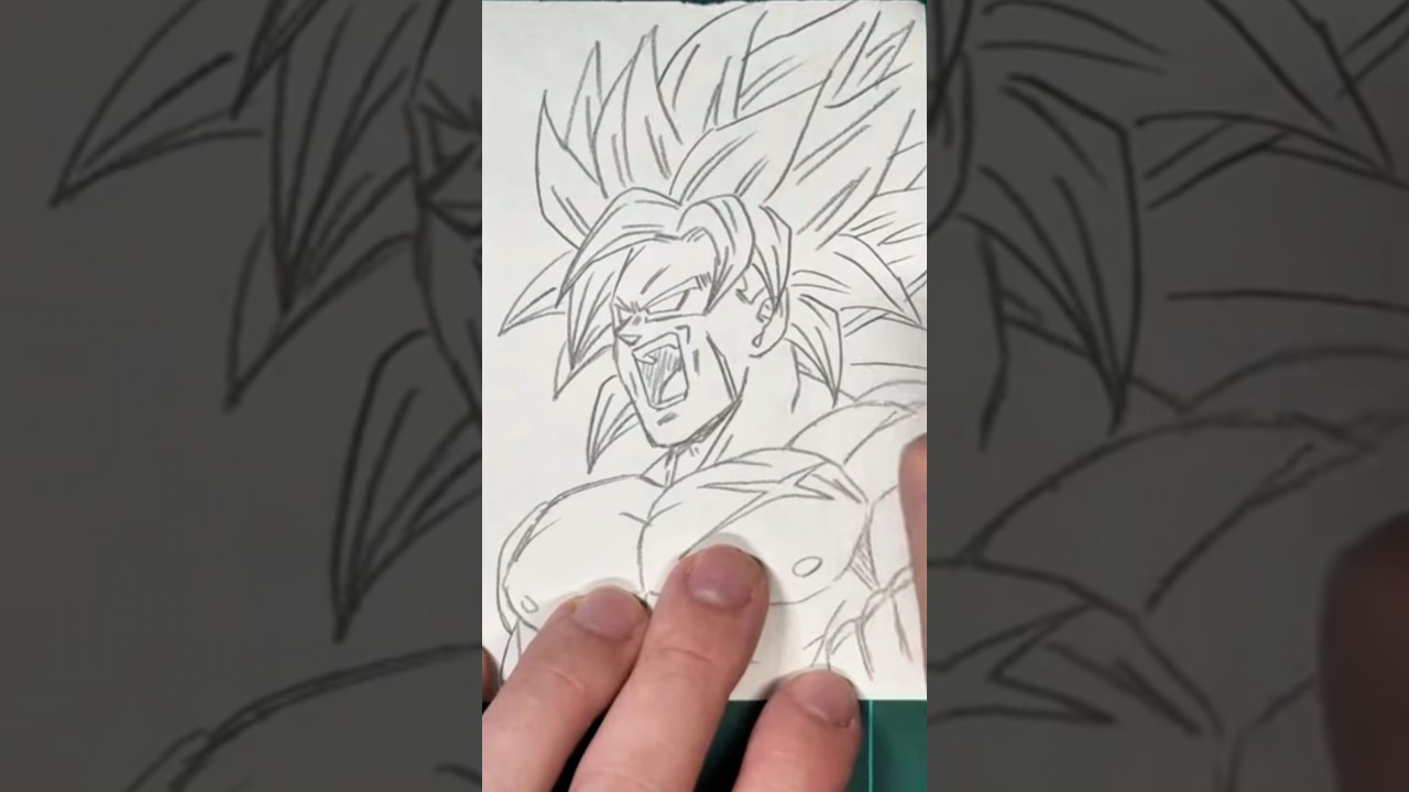 How to draw broly #shorts#doragonball