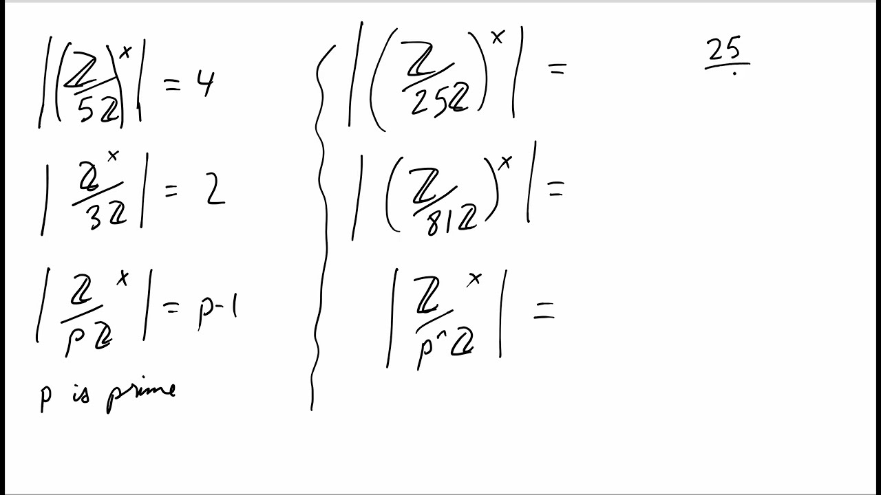 Multiplicative Groups in a Mod
