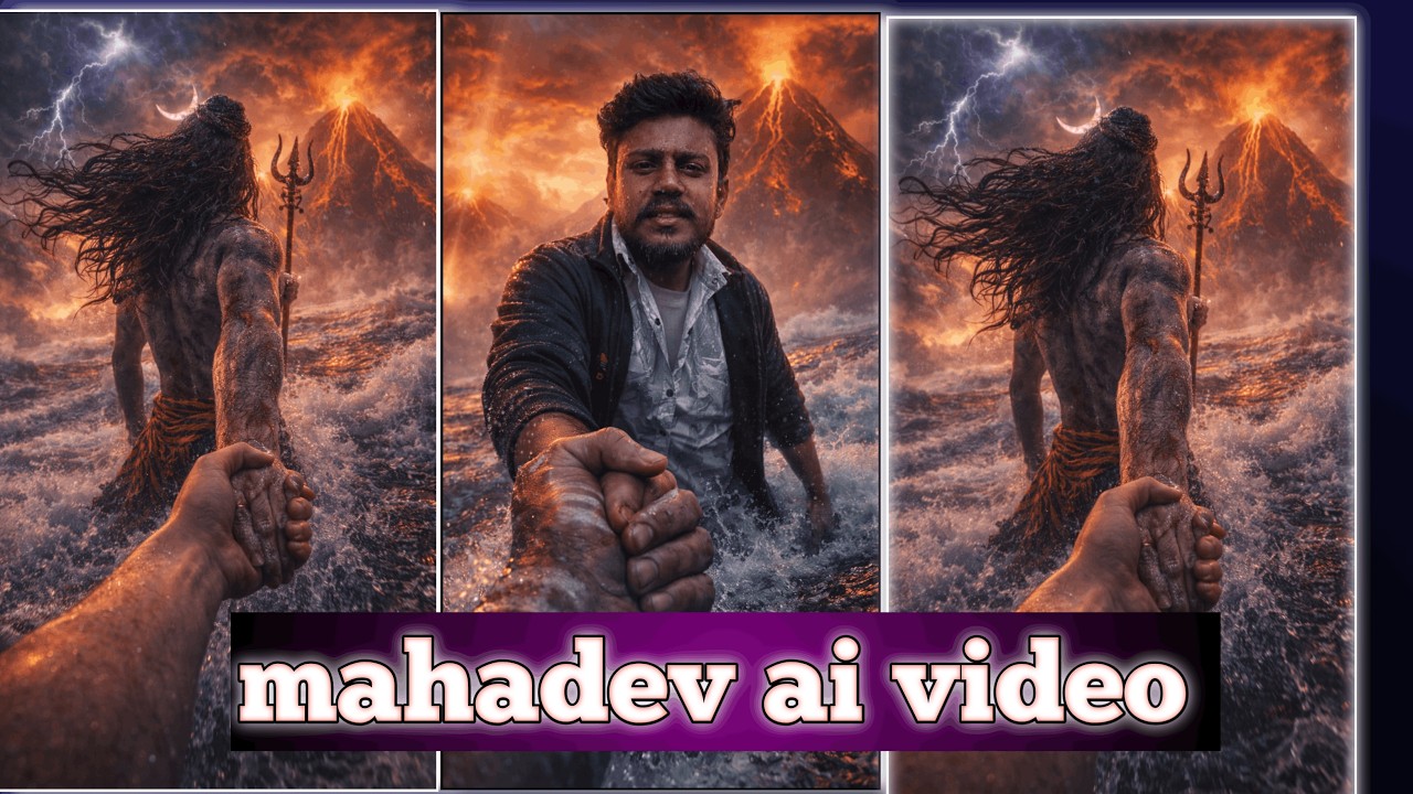 Mahadev ke sath hath pakadne wali video kaise banaye |EMAXGROW|