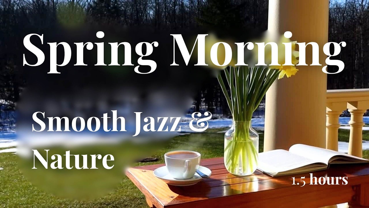 Spring Morning  ☕ Smooth Jazz & Nature Sounds | Happy Morning Ambience (1.5 hours)