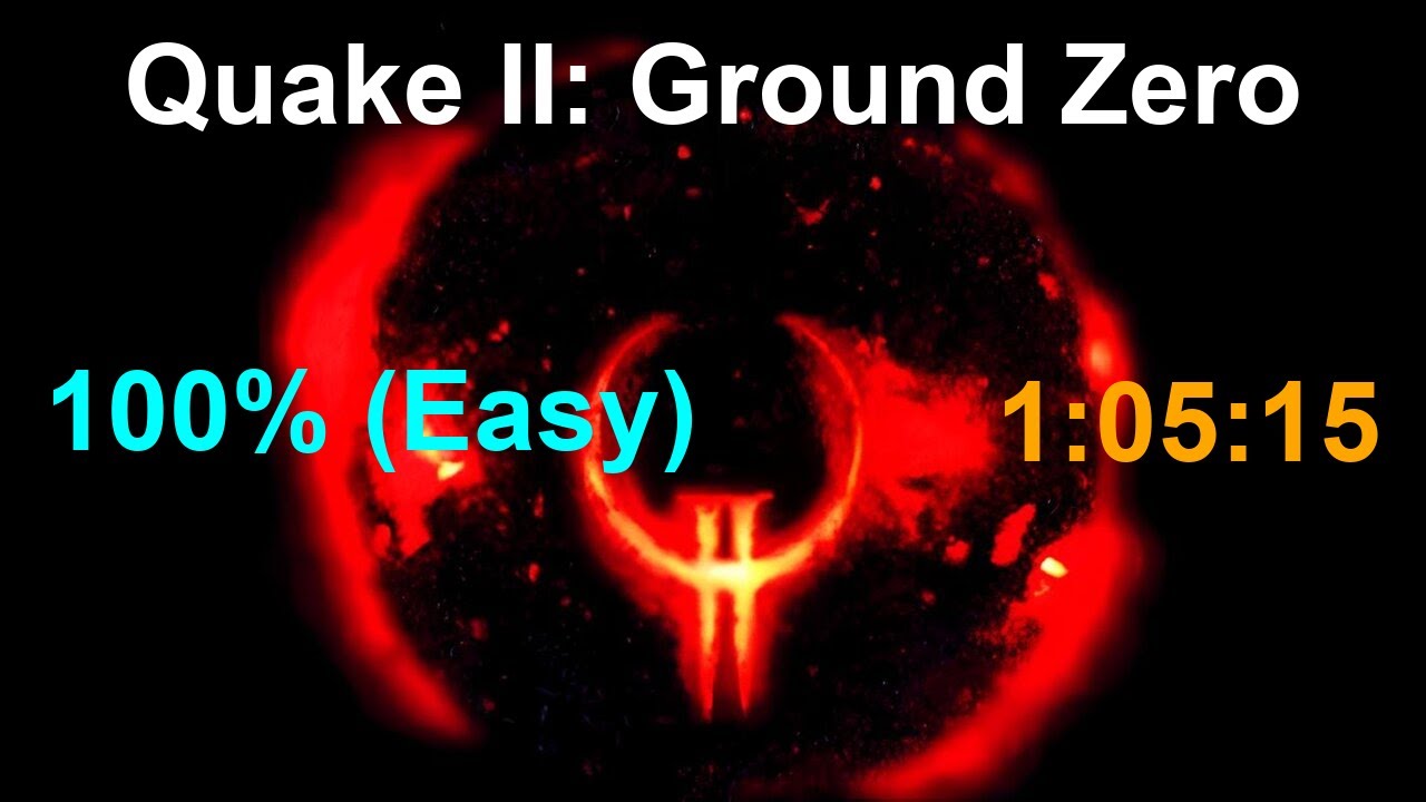 Quake II: Ground Zero (1998) - 100% (Easy) speedrun in 1:05:15