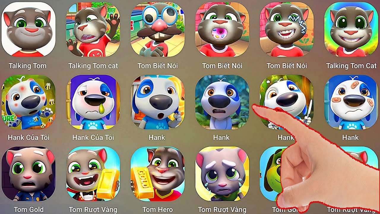 My Talking Hank,My Talking Tom Cat 2025,My Talking Tom Gold Run,My Tom,Talking Ben,Talking Pierre...