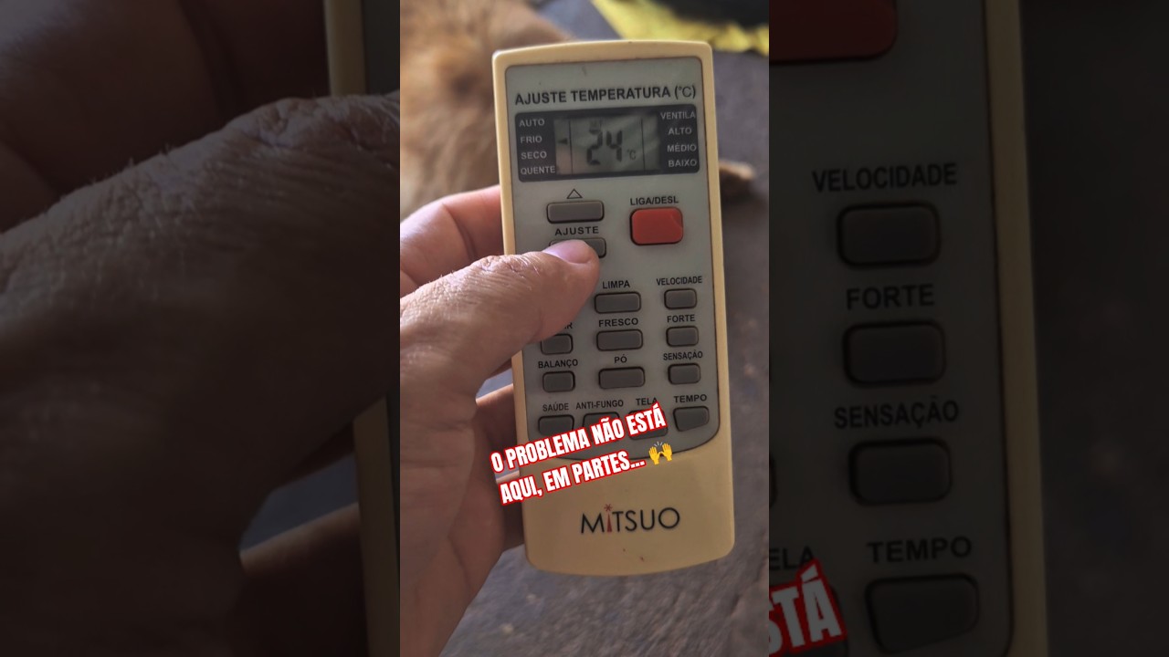☝️ CONTROLE DE AR CONDICIONADO NÃO ACEITA AS FUNÇÕES! MITSUO 