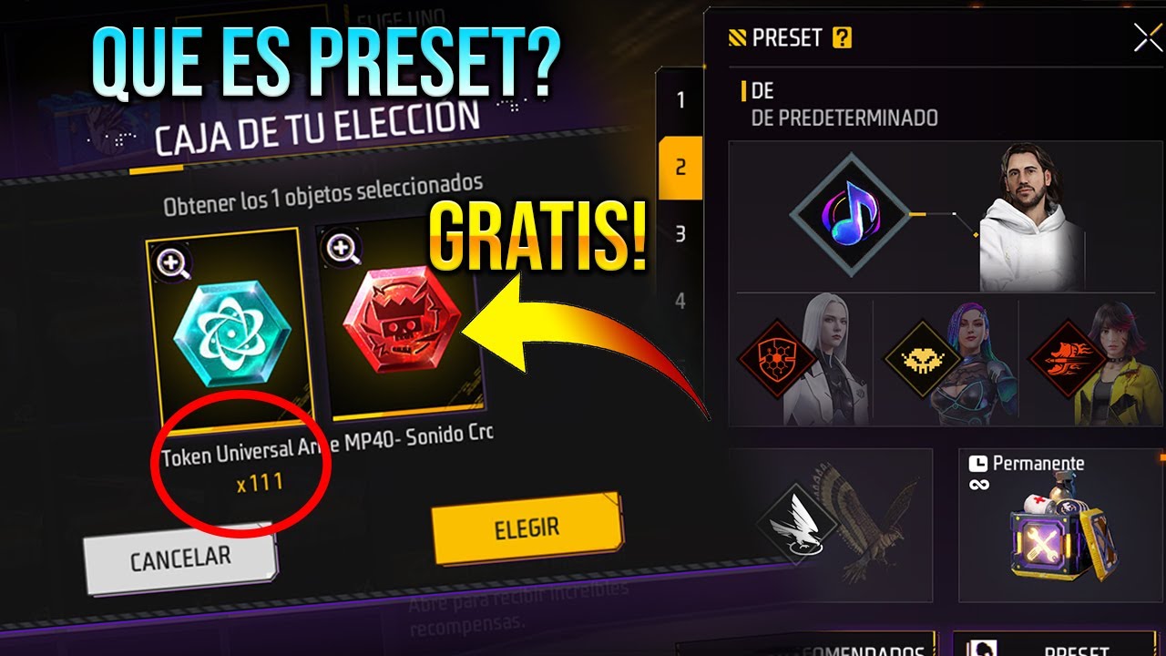 TOKENS EVOLUTIVAS UNIVERSALES COMO CONSEGUIR CAMBIAR TOKENS EVO UNIVERSALES QUE ES PRESET FREE FIRE