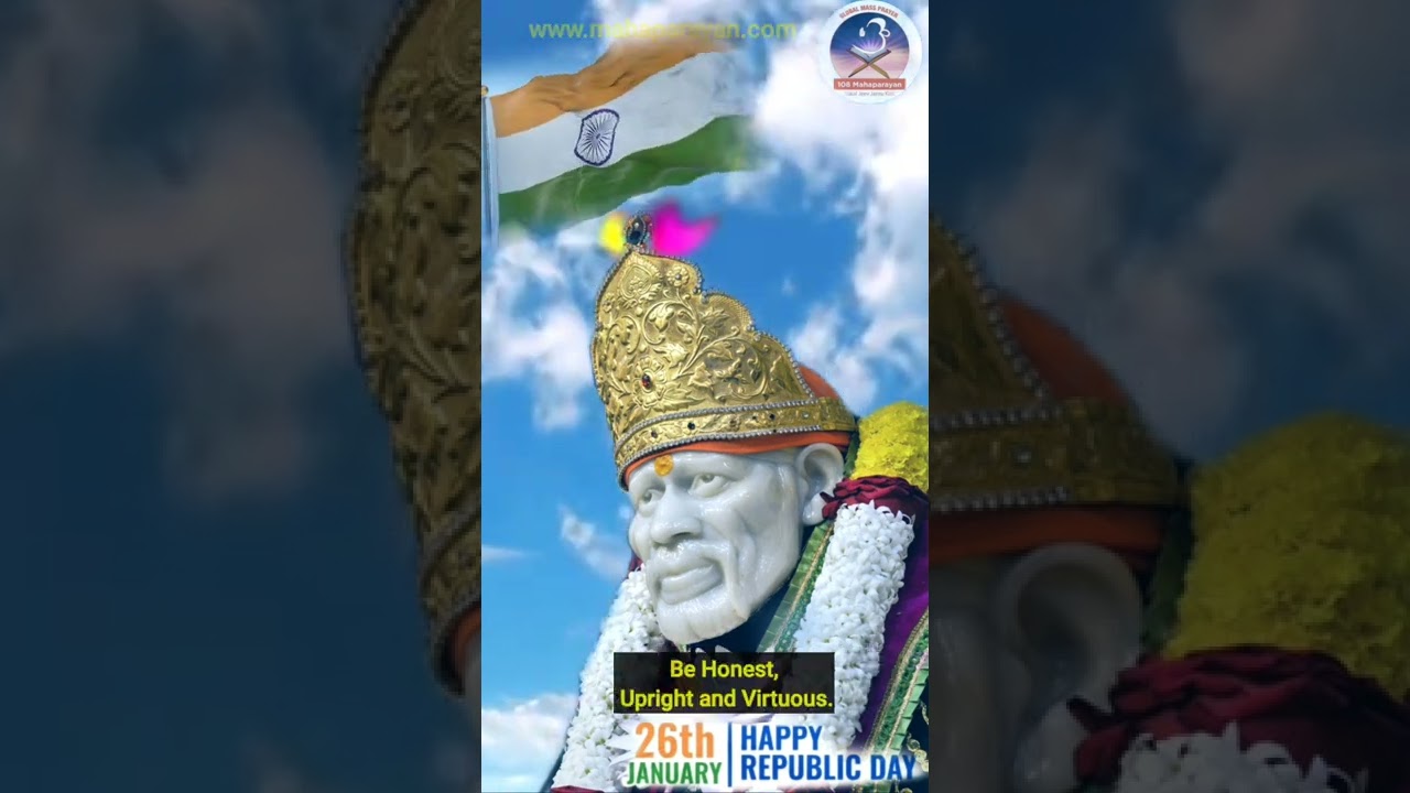 Shirdi Sai Baba Message #shorts | Global MahaParayan family wishes You Happy Republic Day #Shorts