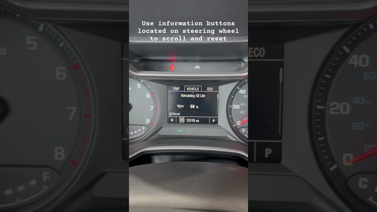 2023 Chevy Trailblazer Oil Life Reset Procedure #oillife