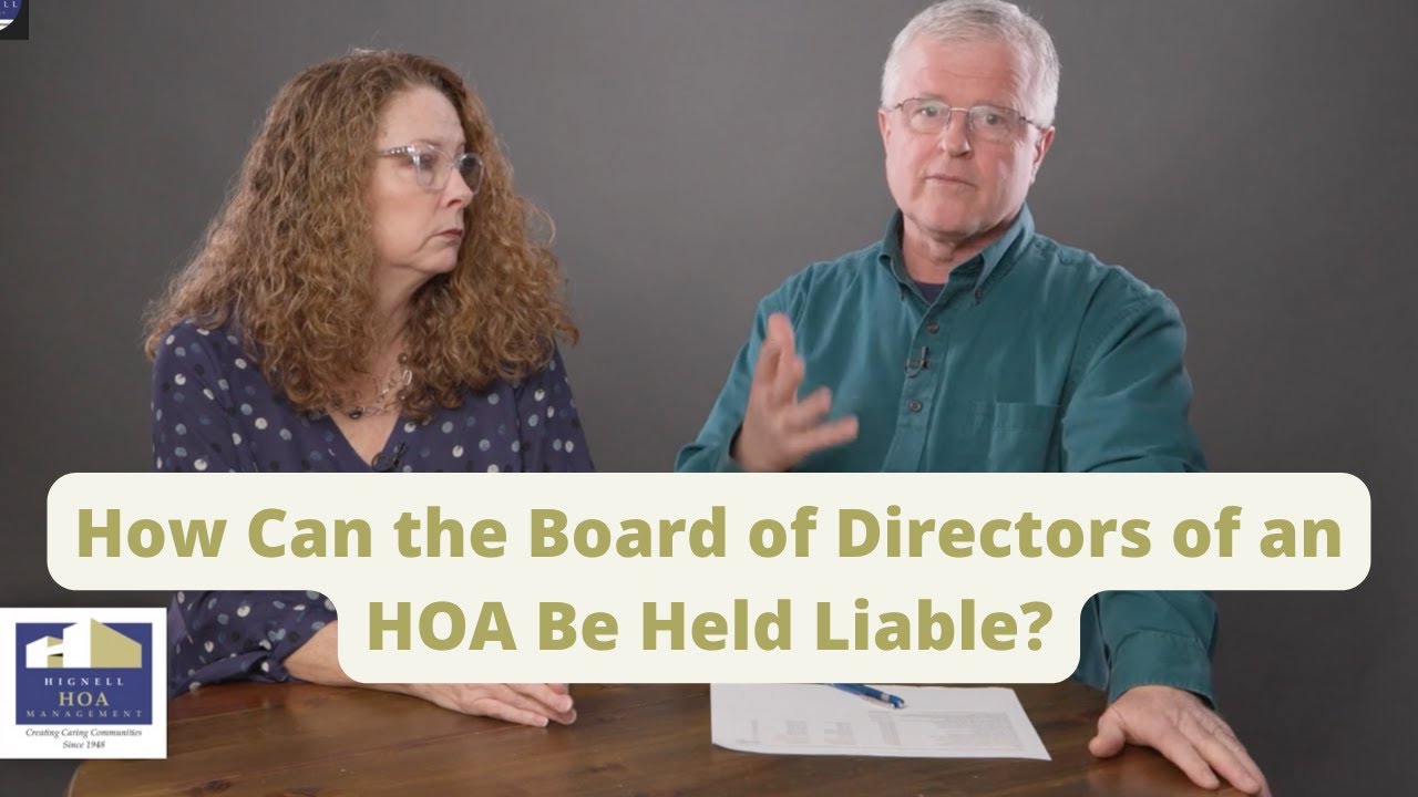 How Can the Board of Directors of an HOA Be Held Liable?